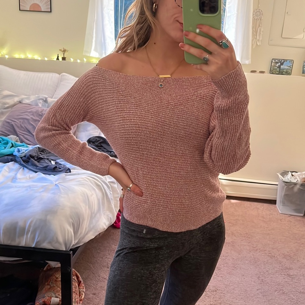 pink AE sweater